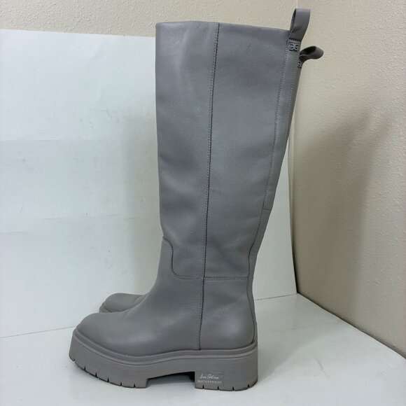 Blogger Fave Sam Edelman Larina Tall Boots Light Gray Size 8.5 - Picture 7 of 10